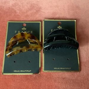 (2) FRANCE LUXE Belle Cutout Curve Jaw